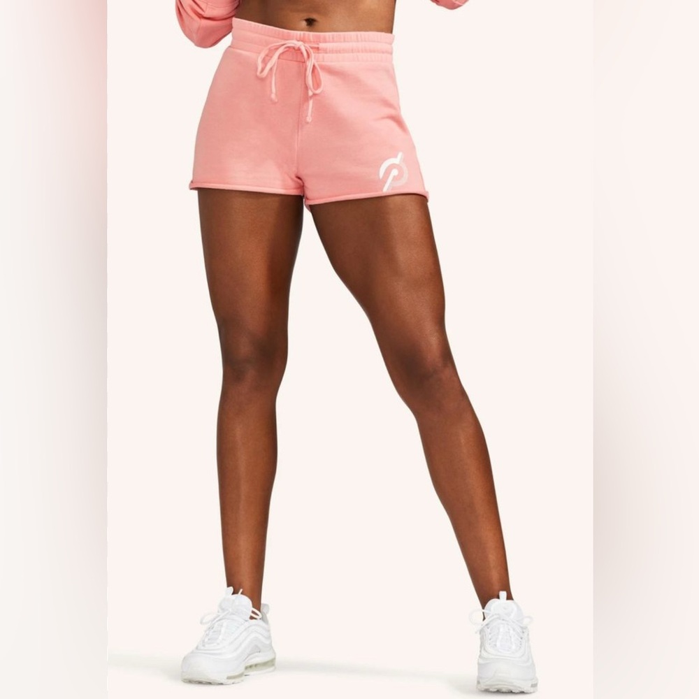 Peleton Shorts Women’s 3X Pink Unwind Sweatshorts Athleisure Gym Workout Barbie